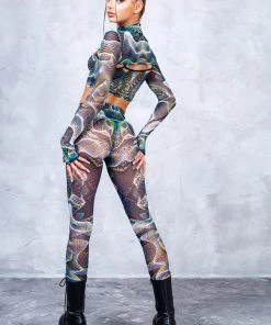 BADINKA Vapor Trance Mesh 2 Piece Shrug Top NEW 10 BADINKA Vapor Trance Mesh 2 Piece Shrug Top NEW