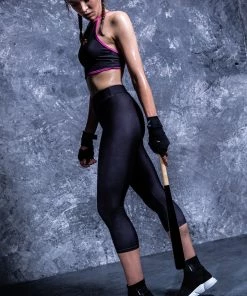 BADINKA Black Capri Leggings