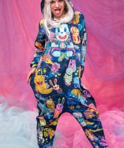 BADINKA Blue Rabbidelic Onesie Onesies 12 BADINKA Blue Rabbidelic Onesie Onesies