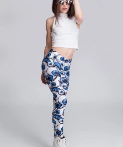 BAD INKA Eyeballz Blue Leggings