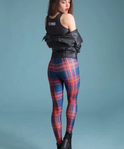 BAD INKA Rock Red Tartan Leggings