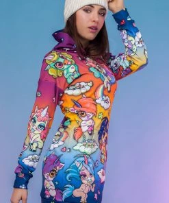 BADINKA Hoodies Cuteness Overload Rainbow Hoodie