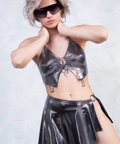 BADINKA Monochrome Skirt & Top Set Rave Sets