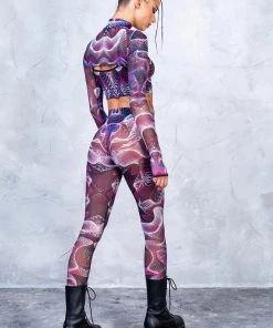 BADINKA NEW Vapor Trance Magenta Mesh 2 Piece Shrug Top 9 BADINKA NEW Vapor Trance Magenta Mesh 2 Piece Shrug Top