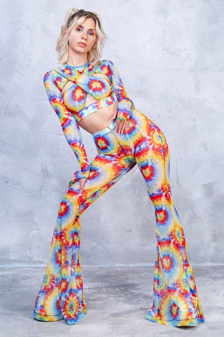 BADINKA NEW Tie Dye Sleeved Crossed Mesh Top 6 BADINKA NEW Tie Dye Sleeved Crossed Mesh Top