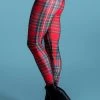 BAD INKA Red Tartan Leggings 1 BAD INKA Red Tartan Leggings