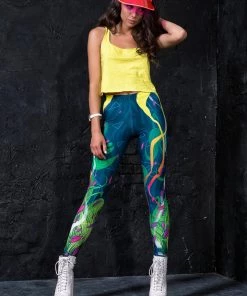 BAD INKA Riot Green Leggings