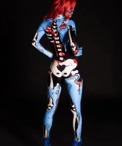BADINKA Blue Pop Art Costume Full Bodysuits