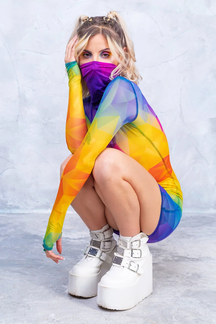 BADINKA NEW Polygon Love Mesh High Neck Dress 7 BADINKA NEW Polygon Love Mesh High Neck Dress