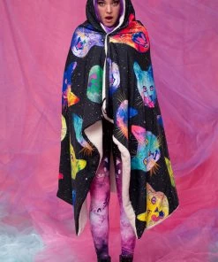 BADINKA Cosmic Kitties Hoodie Blanket 11 BADINKA Cosmic Kitties Hoodie Blanket