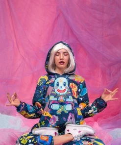 BADINKA Blue Rabbidelic Onesie Onesies