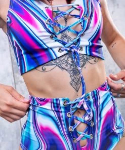 BADINKA Tops Frenzy Liquid Tied Up Top