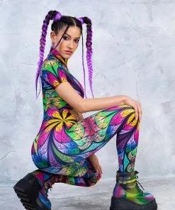 BADINKA NEW Unlikely Jungle Strapped Full Bodysuit