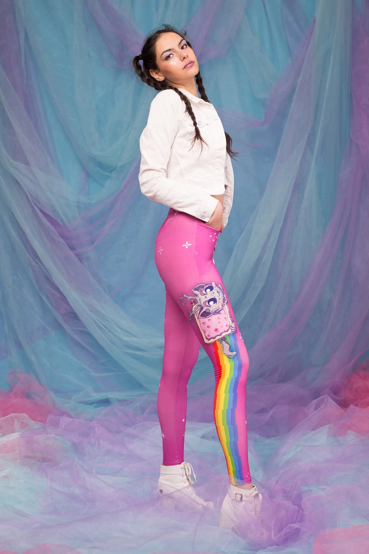 BADINKA Schizo Cat Warm Leggings (Pink) 6 BADINKA Schizo Cat Warm Leggings (Pink)