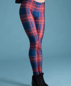 BAD INKA Rock Red Tartan Leggings