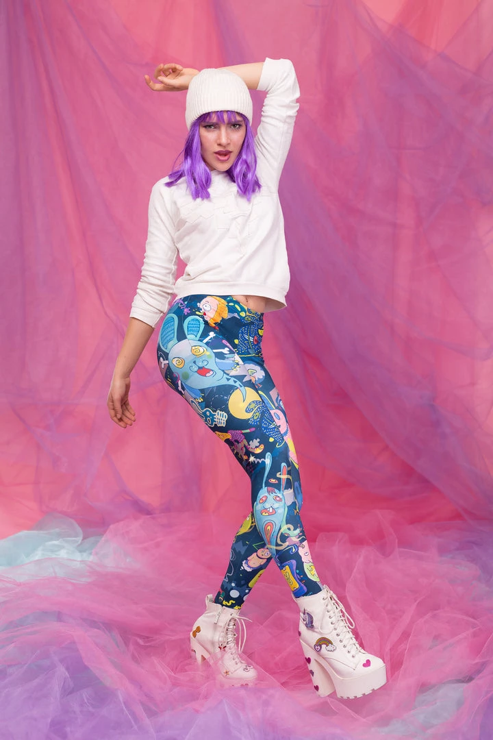 BADINKA Rabbidelic Warm Leggings (Blue) 7 BADINKA Rabbidelic Warm Leggings (Blue)