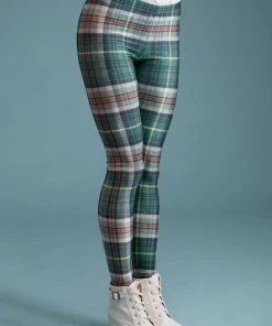 BAD INKA Green Tartan Leggings