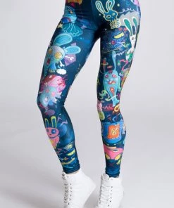 BAD INKA Rabbidelic Leggings (Blue)