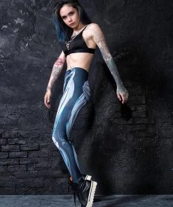 BAD INKA Mechanical Leggings Cyan