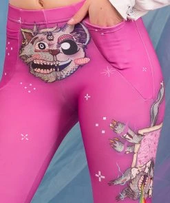 BADINKA Schizo Cat Warm Leggings (Pink) 10 BADINKA Schizo Cat Warm Leggings (Pink)