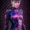 BADINKA Cyberware Android Magenta Costume RAVE GEAR 1 BADINKA Cyberware Android Magenta Costume RAVE GEAR