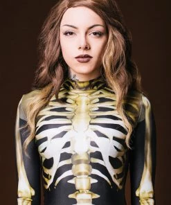 BADINKA Full Bodysuits Graveyard Skeleton Costume
