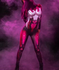 BADINKA Full Bodysuits Red Spider Babe Costume