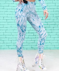 BADINKA Blue Furr Warm Leggings