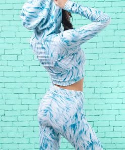 BAD INKA BLUE FURR HOODED TOP Hoodies