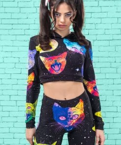 BAD INKA Cosmic Kitties HOODED TOP