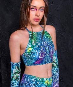 BADINKA Tops Liquid Insect Crop Top