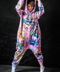 BADINKA Rabbidelic Pink Onesie