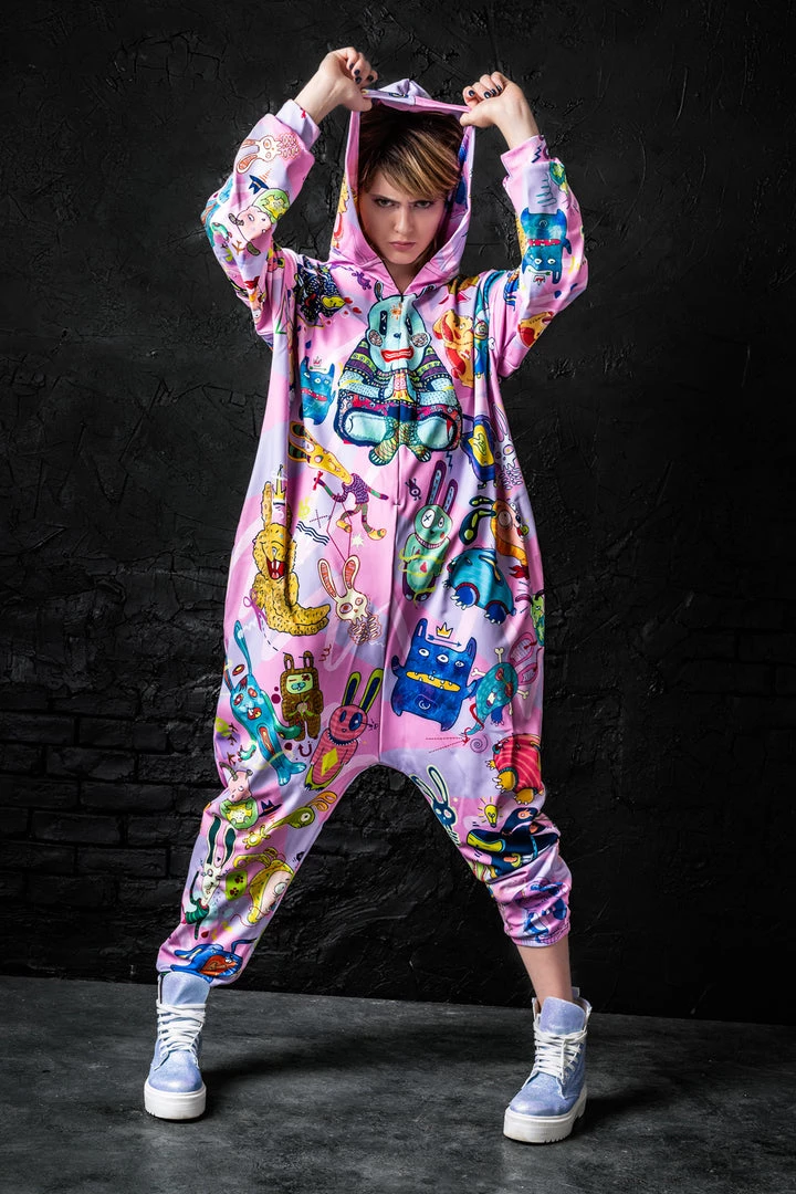 BADINKA Rabbidelic Pink Onesie 3 BADINKA Rabbidelic Pink Onesie