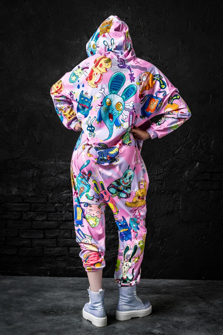 BADINKA Rabbidelic Pink Onesie 6 BADINKA Rabbidelic Pink Onesie