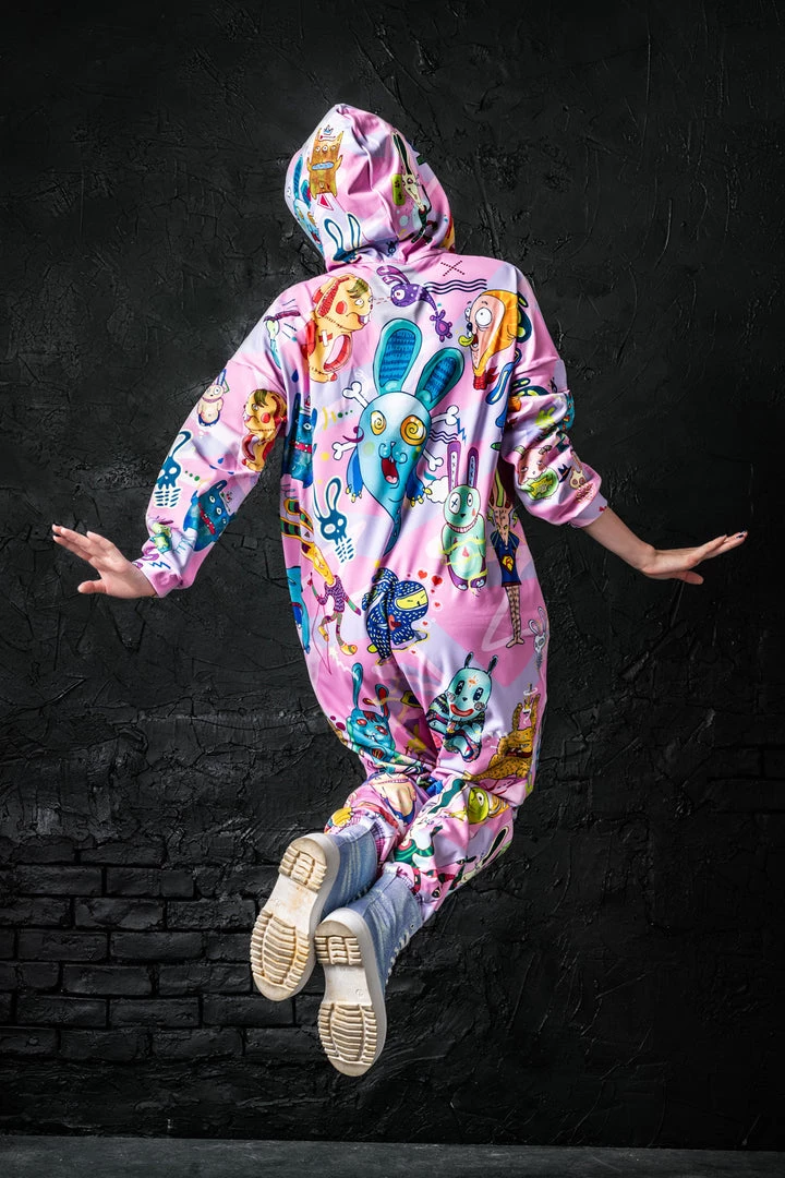 BADINKA Rabbidelic Pink Onesie 5 BADINKA Rabbidelic Pink Onesie