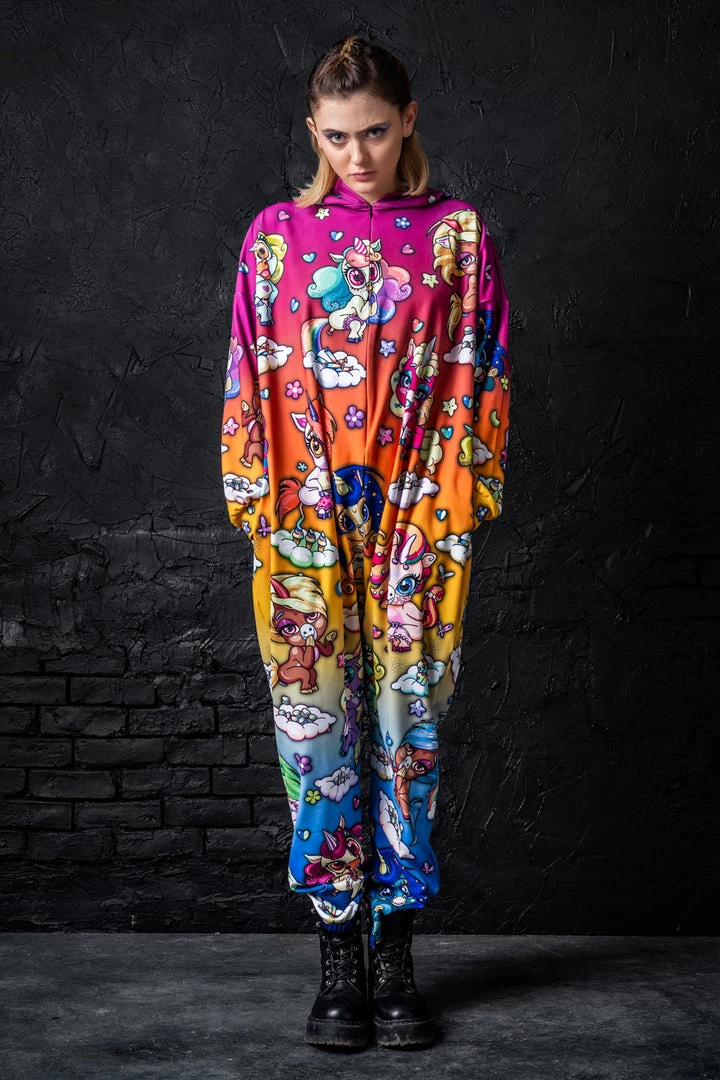 BADINKA Unipopcorn Rainbow Onesie Onesies 7 BADINKA Unipopcorn Rainbow Onesie Onesies