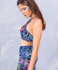BAD INKA Blue Fractalz Crop Top 7 BAD INKA Blue Fractalz Crop Top