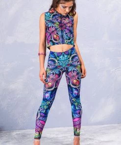 BAD INKA Blue Fractalz Leggings