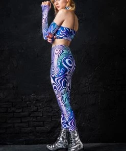 BADINKA RAVE GEAR Purple Liquid Tube Top Set