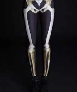 BADINKA Graveyard Skeleton Leggings