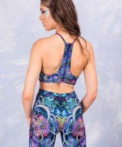 BAD INKA Blue Fractalz Crop Top
