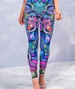 BAD INKA Blue Fractalz Leggings