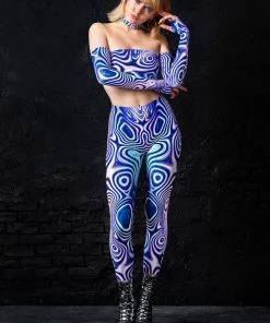 BADINKA RAVE GEAR Purple Liquid Tube Top Set