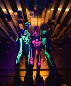 BADINKA Acid Neon Skeleton Costume