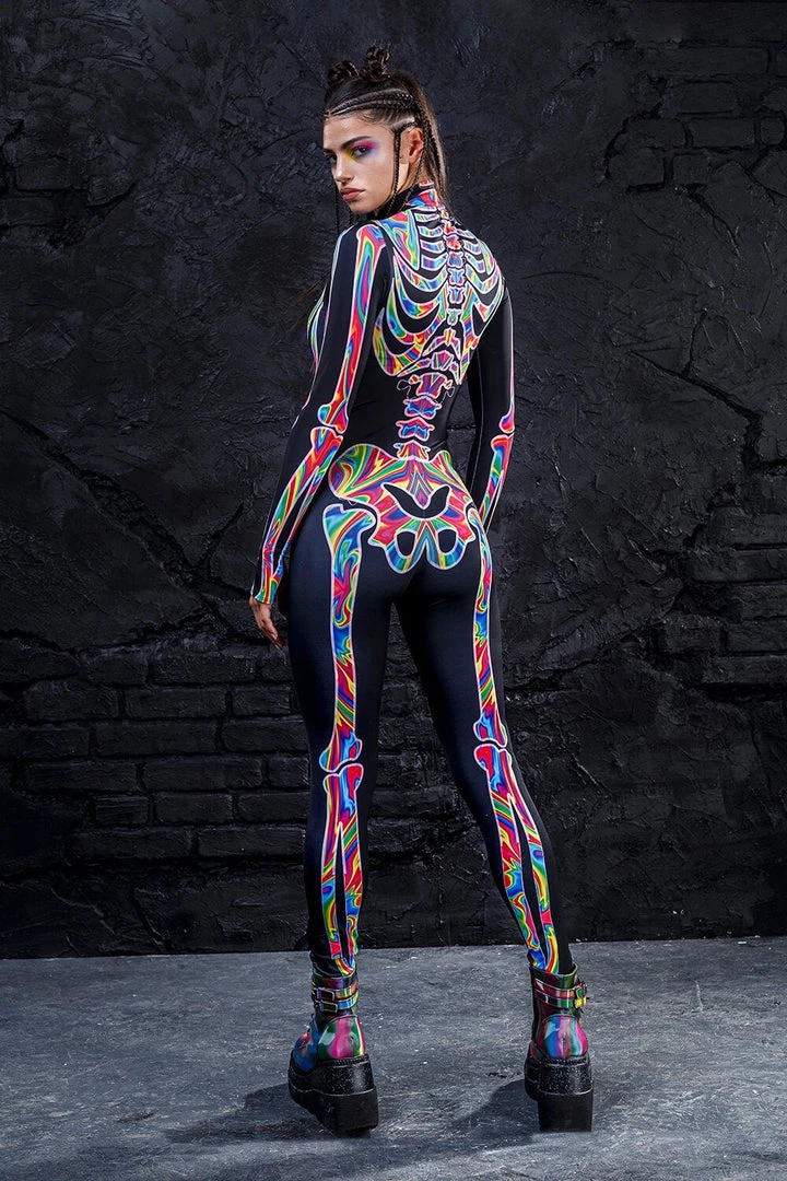 BADINKA Rainbow Skeleton Costume Full Bodysuits 6 BADINKA Rainbow Skeleton Costume Full Bodysuits