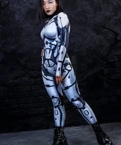 BADINKA Full Bodysuits White Droid Costume