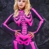 BADINKA Raspberry Neon Skeleton Costume Full Bodysuits 1 BADINKA Raspberry Neon Skeleton Costume Full Bodysuits