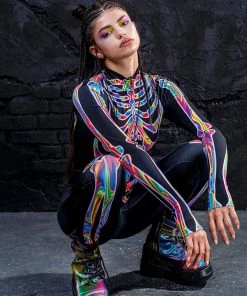 BADINKA Rainbow Skeleton Costume Full Bodysuits 13 BADINKA Rainbow Skeleton Costume Full Bodysuits