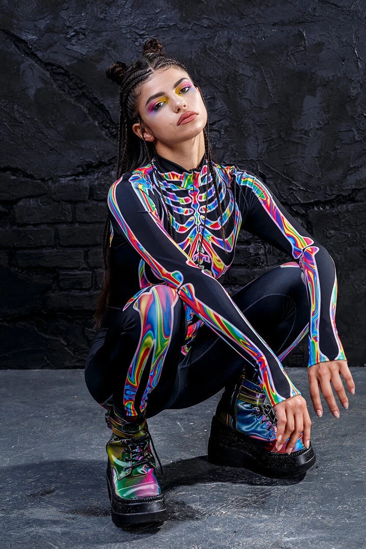 BADINKA Rainbow Skeleton Costume Full Bodysuits 7 BADINKA Rainbow Skeleton Costume Full Bodysuits