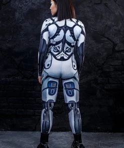 BADINKA Full Bodysuits White Droid Costume